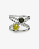 Bague Love Verde Plata