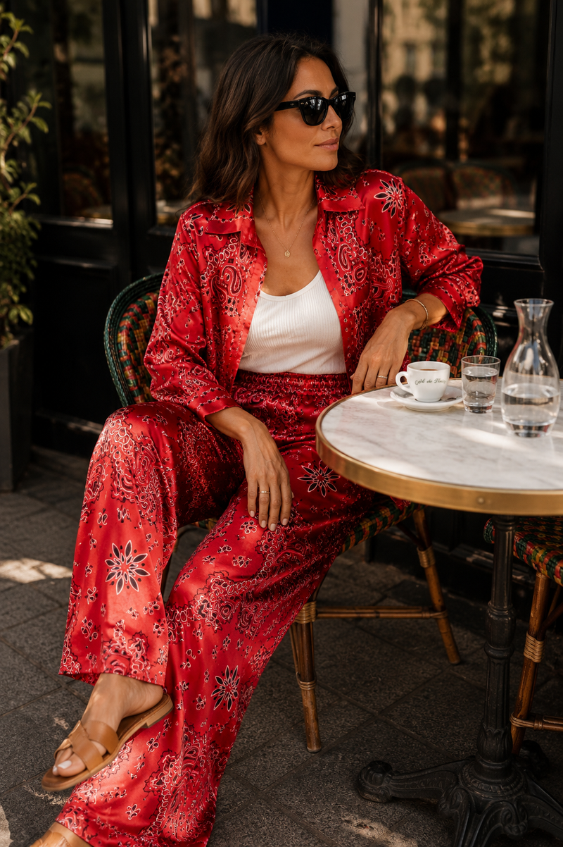 Pantalon Bandana - Rouge