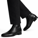 Bottines Jonathan - Cuir Embossé Python - Noir