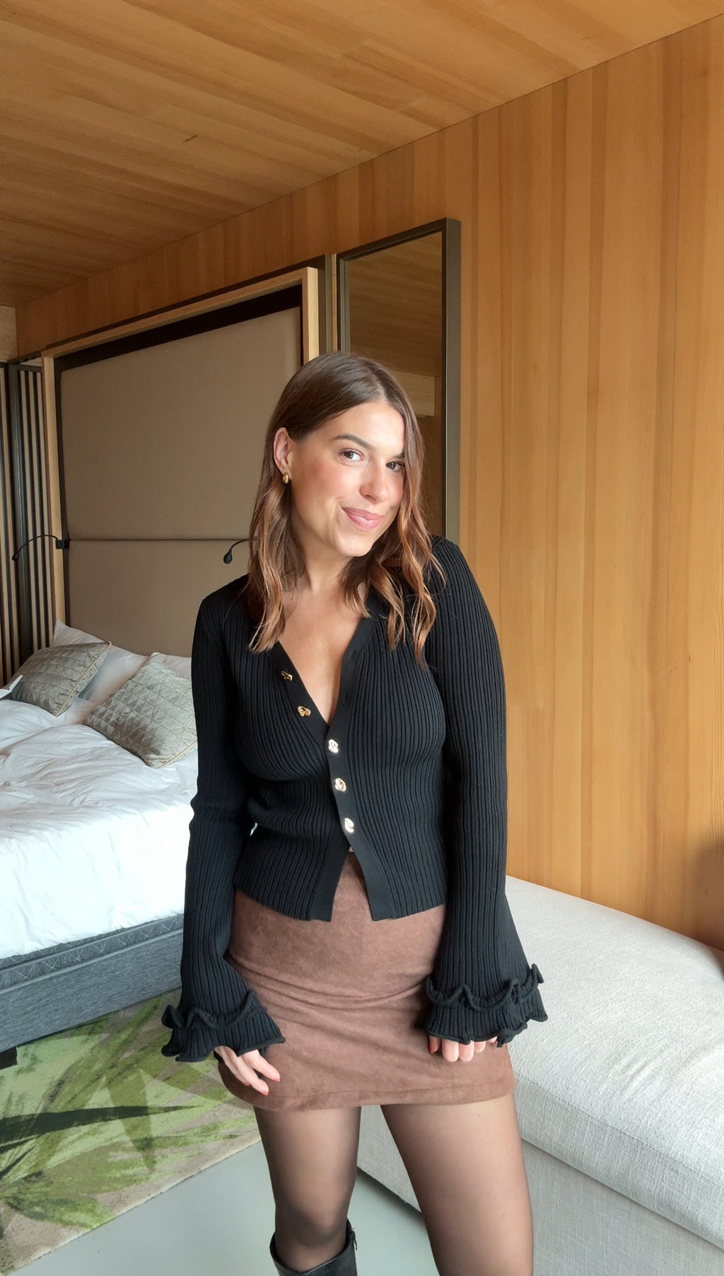 Irène faux suede skirt