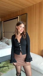 Irène faux suede skirt