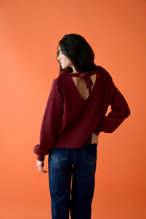 Pull Jersey Nora Burgundy