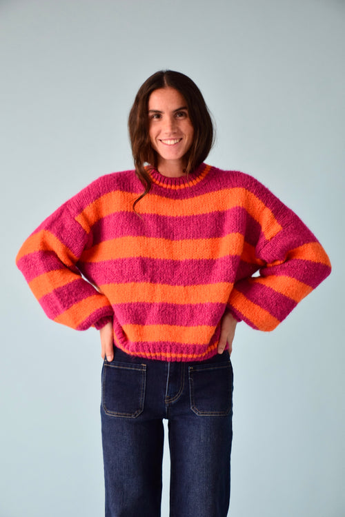 Pull Jersey Aura Buganvilla Y Naranja