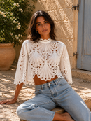 Blouse Butterfly - Blanc
