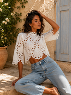 Blusa Mariposa - Blanco