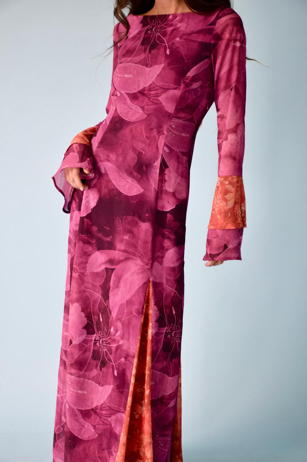 Camila Burgundy Dress