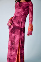 Camila Burgundy Dress
