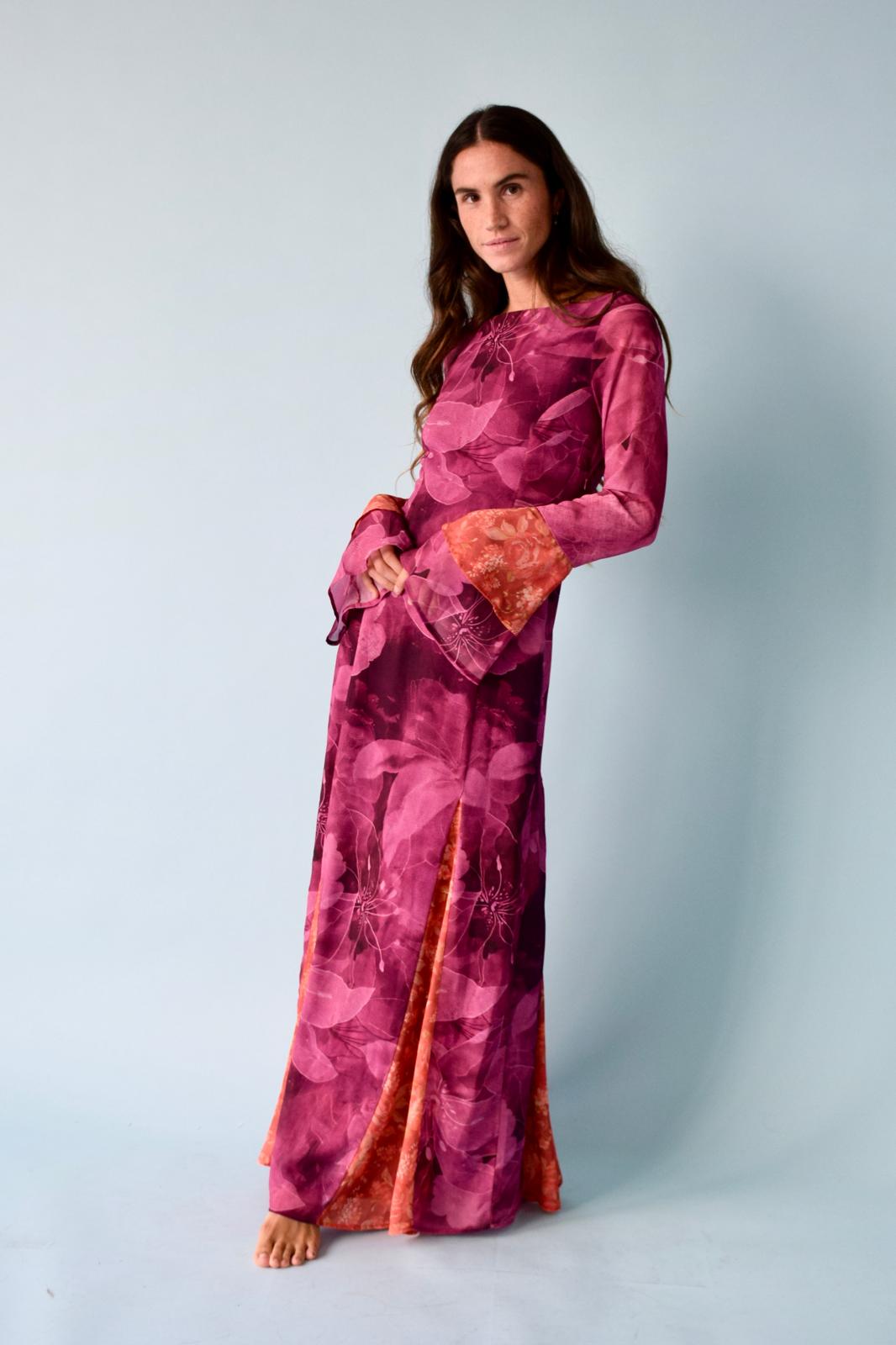 Camila Burgundy Dress