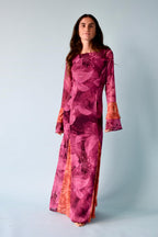 Camila Burgundy Dress