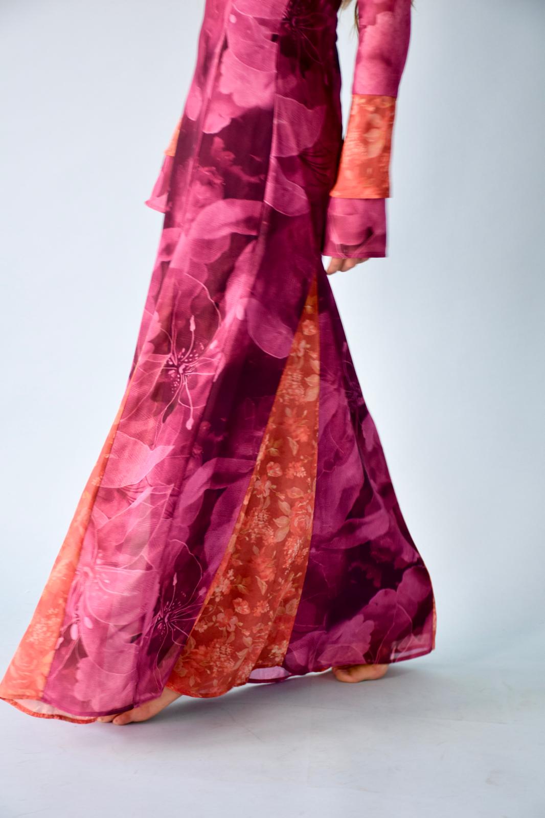 Camila Burgundy Dress