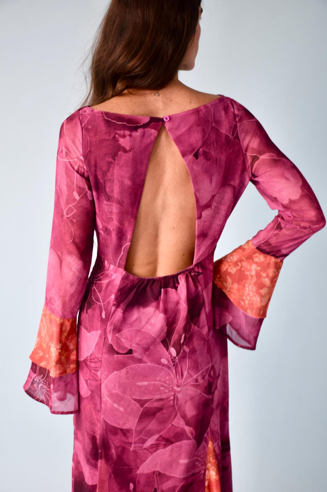 Camila Burgundy Dress