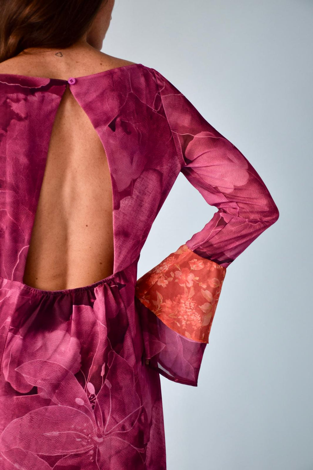 Camila Burgundy Dress