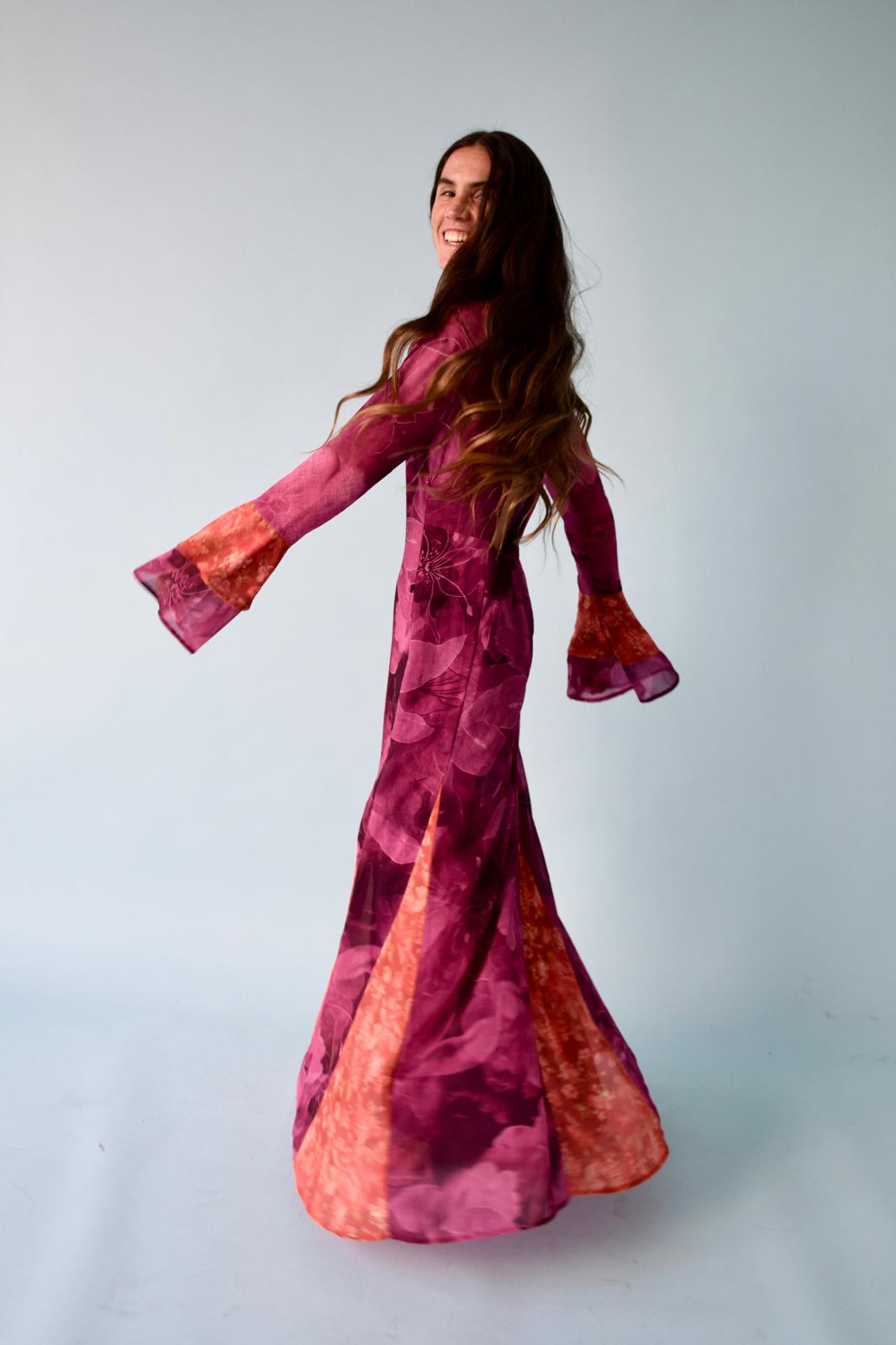 Camila Burgundy Dress