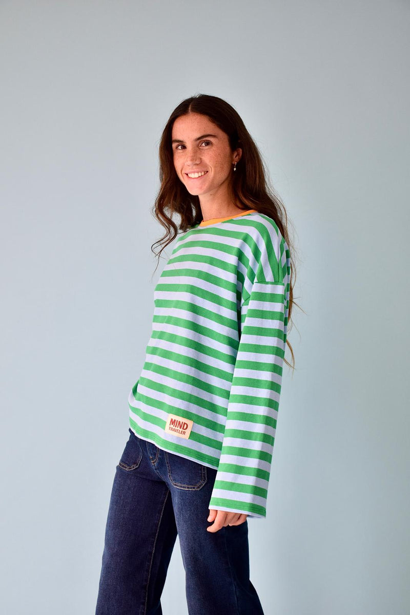 T-Shirt Núria Verde Y Azul