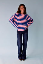 Camiseta Núria Azul Y Rosa