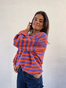 Pull Pia Lilas Et Orange