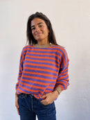 Pull Pia Lilas Et Orange
