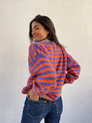 Pull Pia Lilas Et Orange