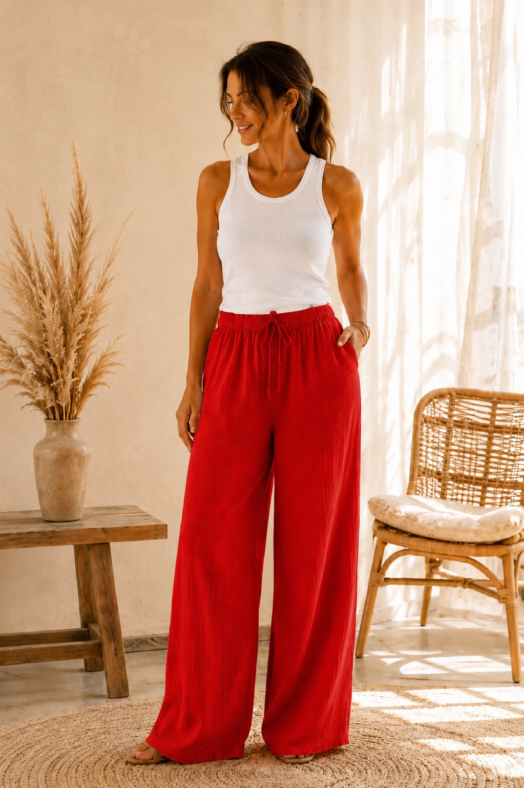 Pantalon Eden - Rouge