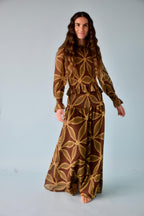 Trébol Skirt Green and Brown