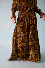 Trébol Skirt Green and Brown