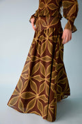 Trébol Skirt Green and Brown