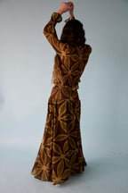 Trébol Skirt Green and Brown