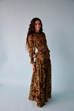 Trébol Skirt Green and Brown