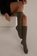 Chaussettes Laine Alpaga - Kaki