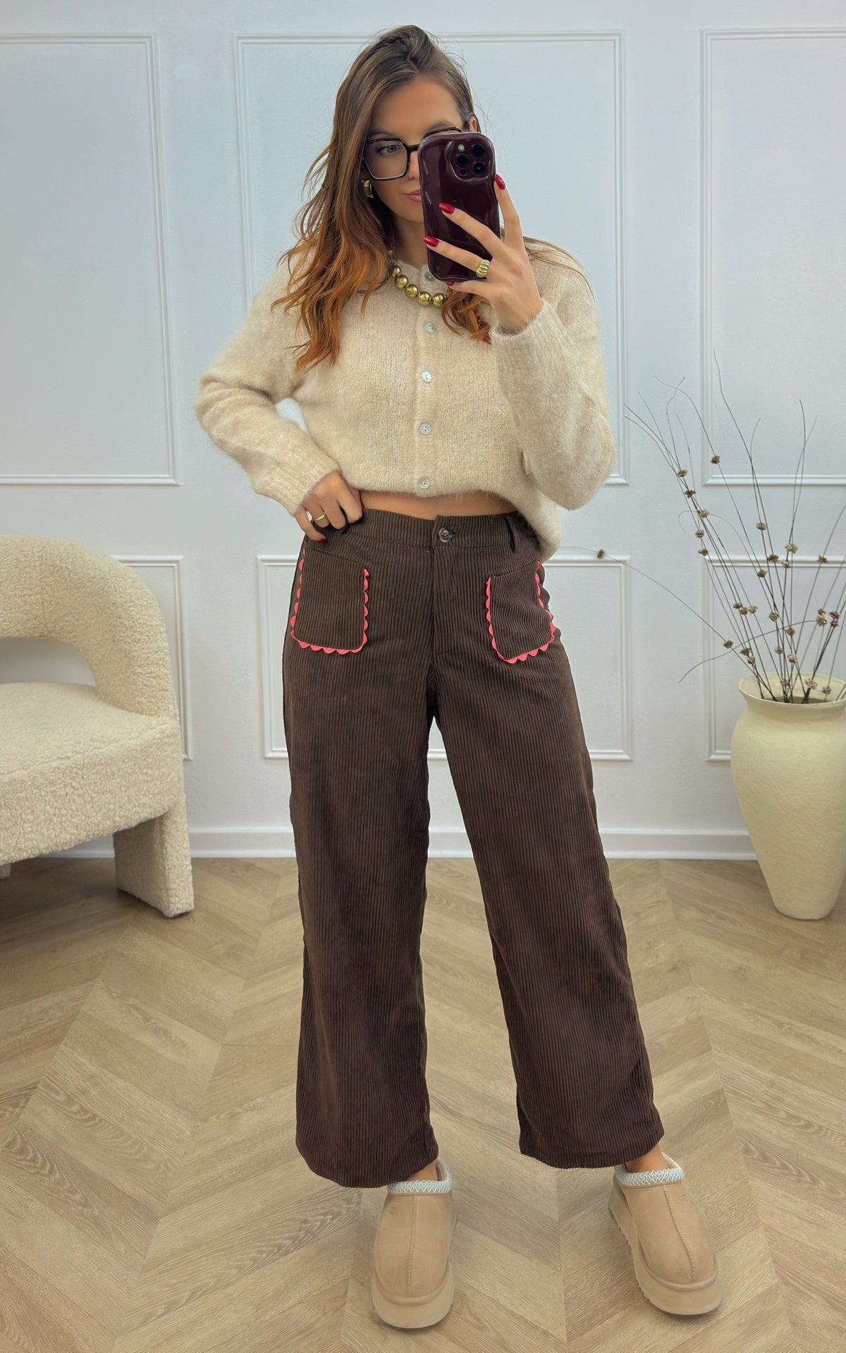 Pantaloni Velluto Alpha - Cioccolato