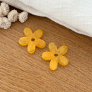 Fleurs "Maria" acétate-Boucles d'oreilles-instants-plaisirs-Jaune-Instants Plaisirs | Bijoux