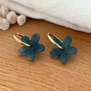 Créoles "Maria" bleu canard acier-Boucles d'oreilles-instants-plaisirs-Instants Plaisirs | Bijoux