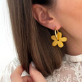 Pendientes aro “Maria” acero amarillo-Instants-Plaisirs-Pendientes-Instants Plaisirs | Joyas