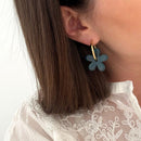 Créoles "Maria" bleu canard acier-Boucles d'oreilles-instants-plaisirs-Instants Plaisirs | Bijoux