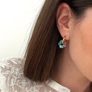 Créoles "Mini Flora" multicolore acier-Boucles d'oreilles-instants-plaisirs-Instants Plaisirs | Bijoux