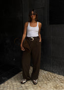 Top Jimmy Scoop-Neck Ribbed Tank - Grey