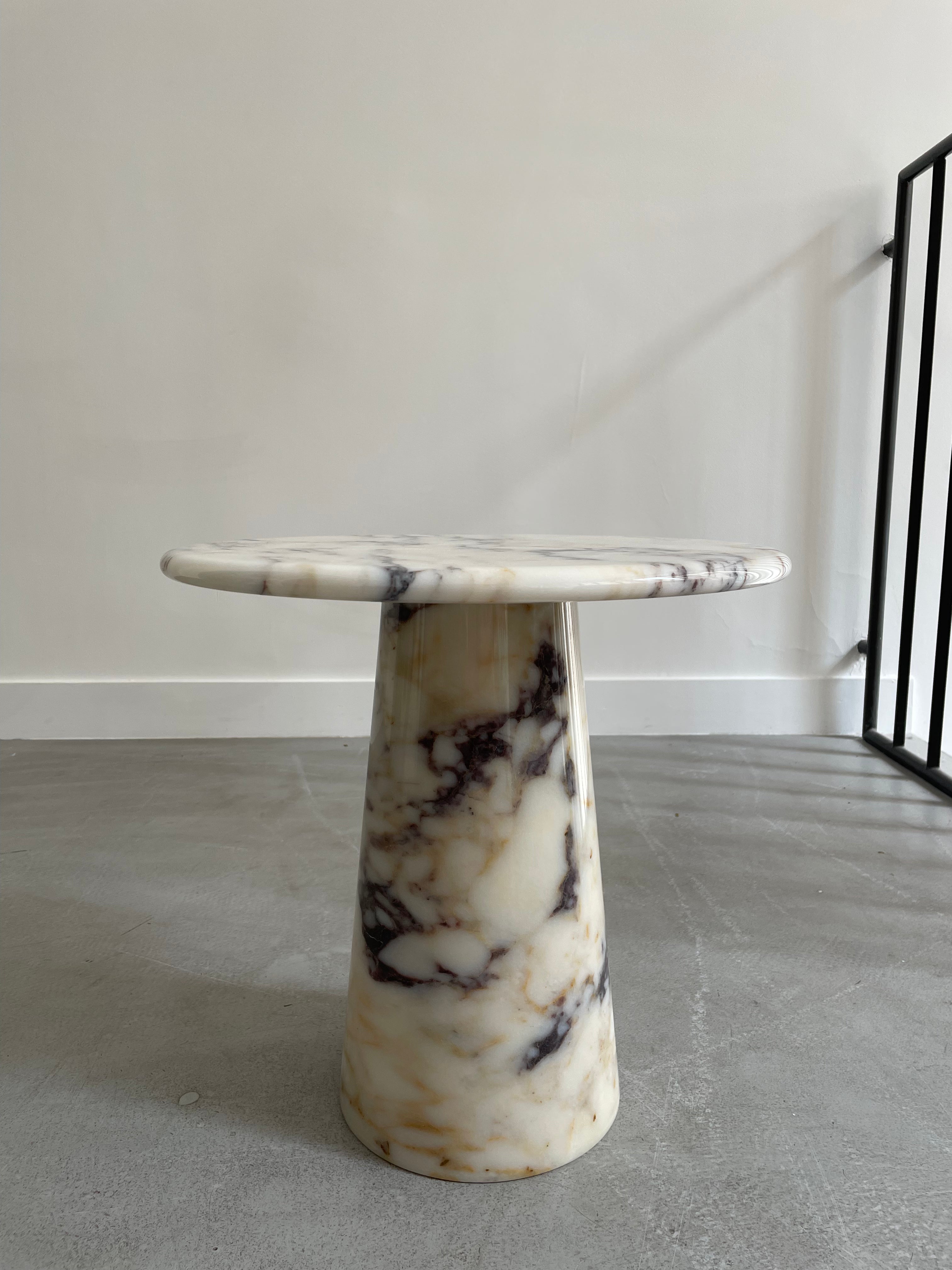 Calacata Viola Marble Side Table
