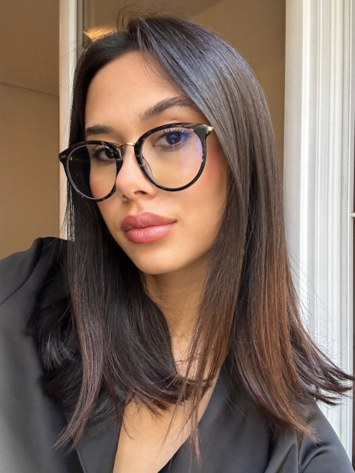 Lunettes Lumière Bleue Emma.S - Écaille Noir - Femme