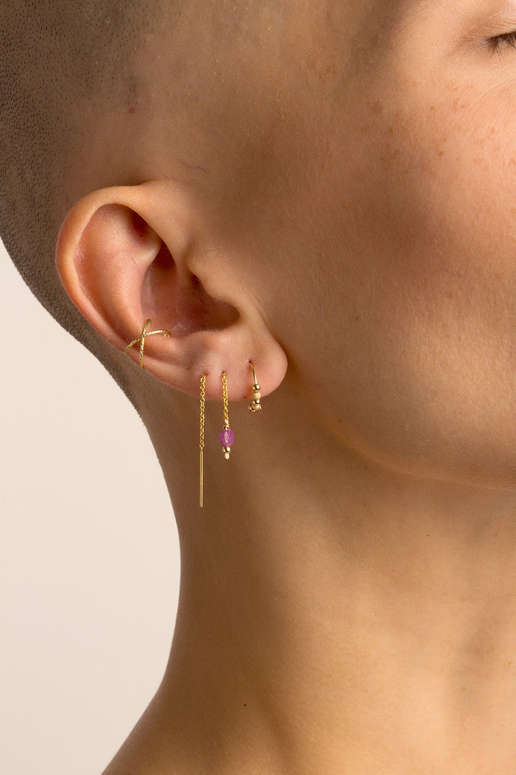 Faux Piercing Éclat Croisé