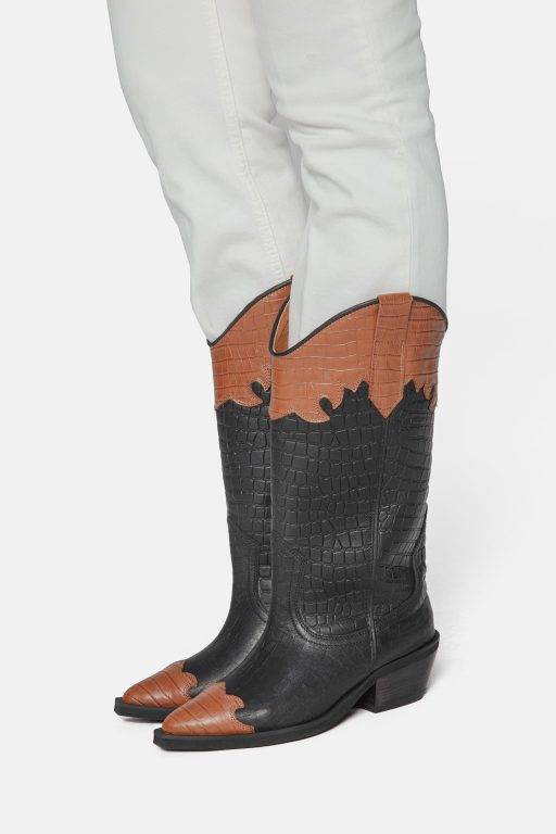 Bottes Night In Texas - Noir Et Marron