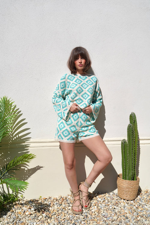 Short Luz Turquoise