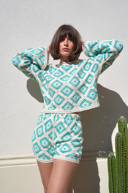 Top Luz Turquoise