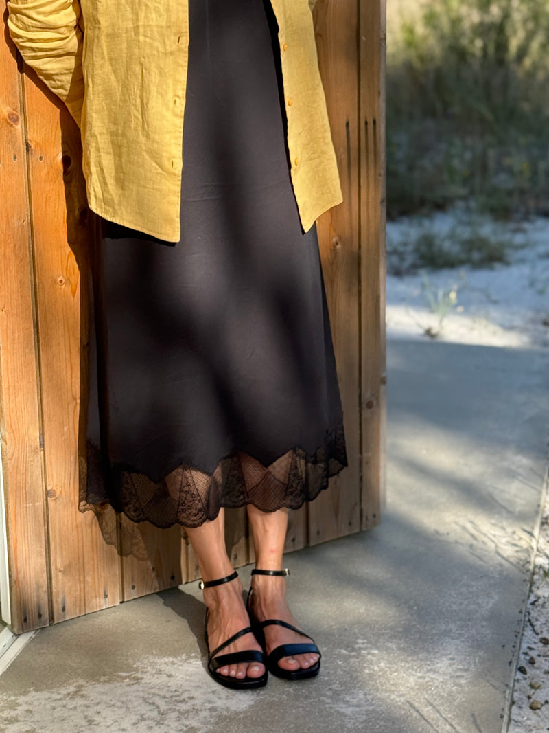 Sandalia plana Grace negra