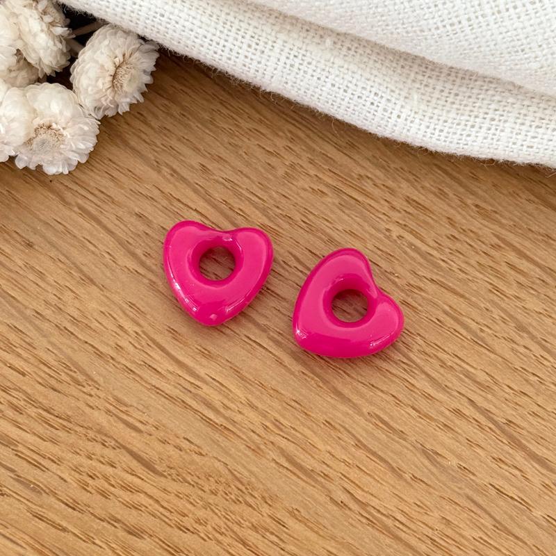 Heart "Lovo" acetate-Earrings-instants-plaisirs-Fuchsia-Instants Plaisirs | Jewelry