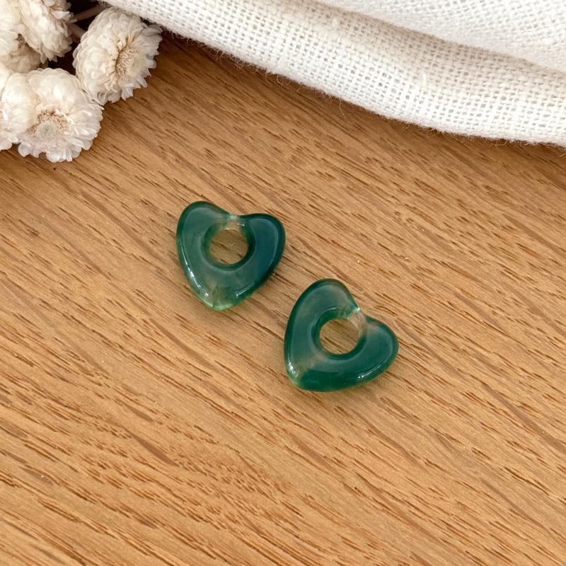 Heart "Lovo" acetate-Earrings-instants-plaisirs-Green-Instants Plaisirs | Jewelry