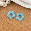 Fleurs "Flora" acétate-Boucles d'oreilles-instants-plaisirs-Bleu Azurin-Instants Plaisirs | Bijoux