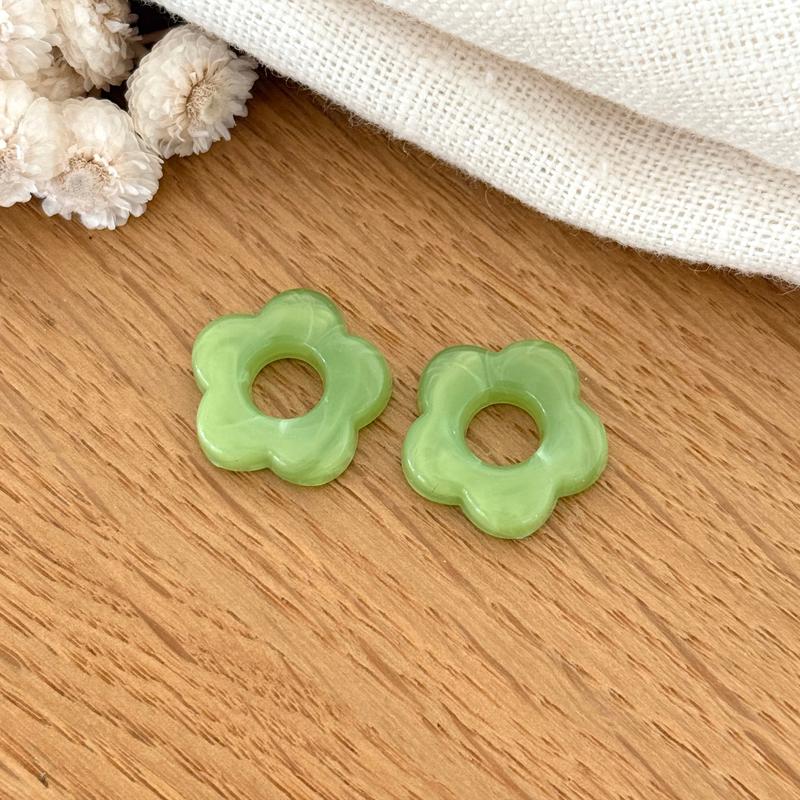 Fleurs "Flora" acétate-Boucles d'oreilles-instants-plaisirs-Vert pomme-Instants Plaisirs | Bijoux