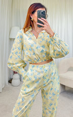 Blusa a Fiori Gialla Huelva