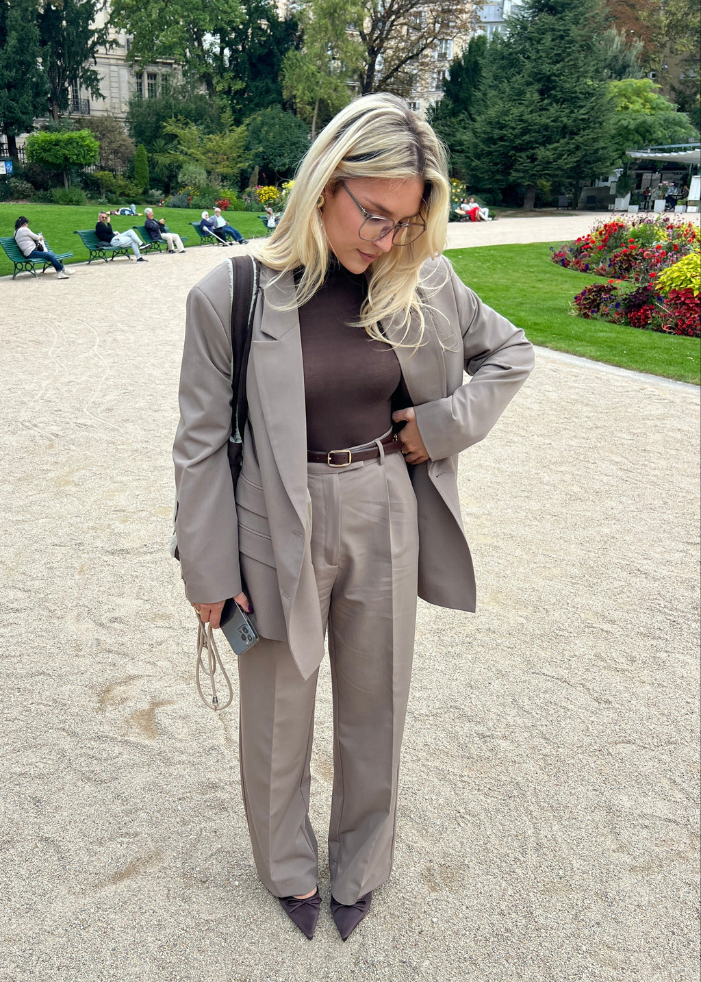 Jagger Tailored Trousers - Taupe