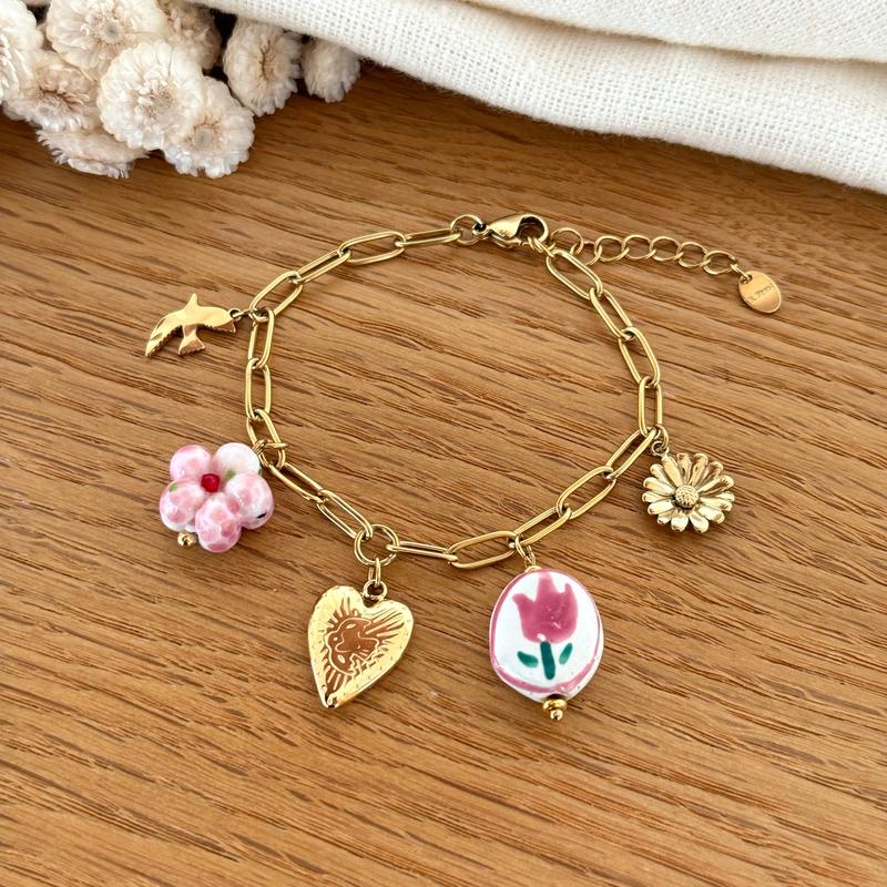 Bracelet "Valentina" acier-Bracelet-Instants Plaisirs | Bijoux-Instants Plaisirs | Bijoux